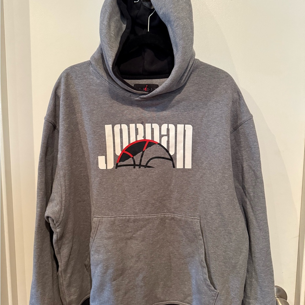 Jordan Gray and Black Men's Hoodie